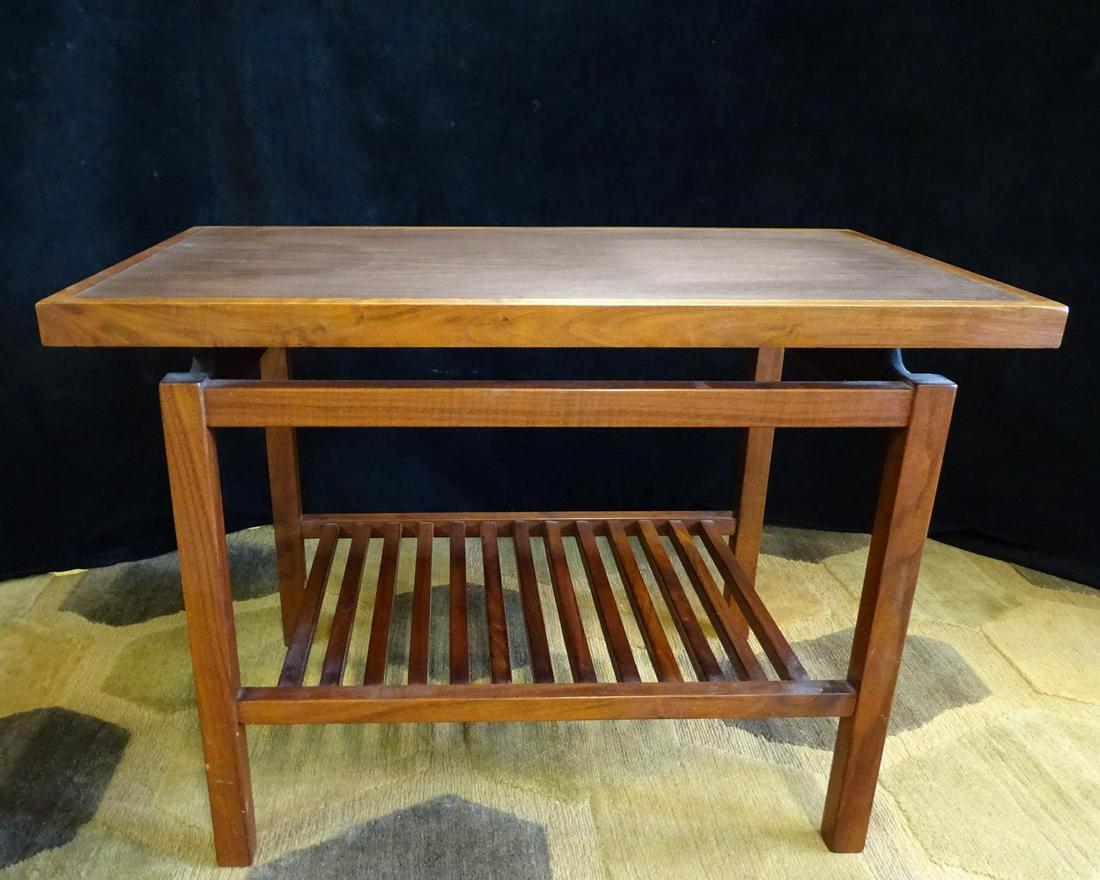 DANISH MODERN 2 TIER OCCASIONAL TABLE: DANISH MODERN 2 TIER OCCASIONAL TABLE 20"H 29"W 18"D