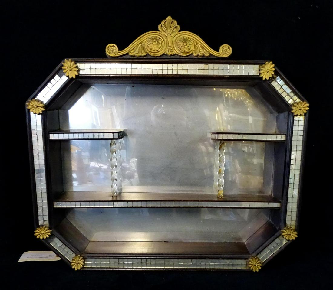 MIRRORED SHADOW BOX: MIRRORED SHADOW BOX 25"H 27"W