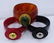 3 BAKELITE / PLASTIC BANGLES (1 WITH FAUX CABOCHON) - 2