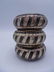 3 NIELLO STYLE STRIPED METAL BANGLES (GEOFFREY BEENE - 3