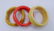 GROUP 3 BAKELITE / PLASTIC BRACELETS CORAL & IVORY - 3