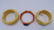 GROUP 3 BAKELITE / PLASTIC BRACELETS ORANGE & IVORY - 2