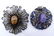 2 C. 1960 SCHREINER BROOCHES (1 WITH LAVENDER CABOCHON)