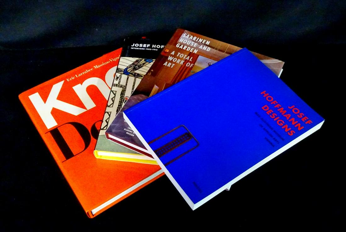 4 MID CENTURY DESIGN BOOKS: KNOLL DESIGN, 2 JOSEF: 4 MID CENTURY DESIGN BOOKS: KNOLL DESIGN, 2 JOSEF HOFFMANN INTERIOR DESIGNS & SAARINEN HOUSE & GARDEN