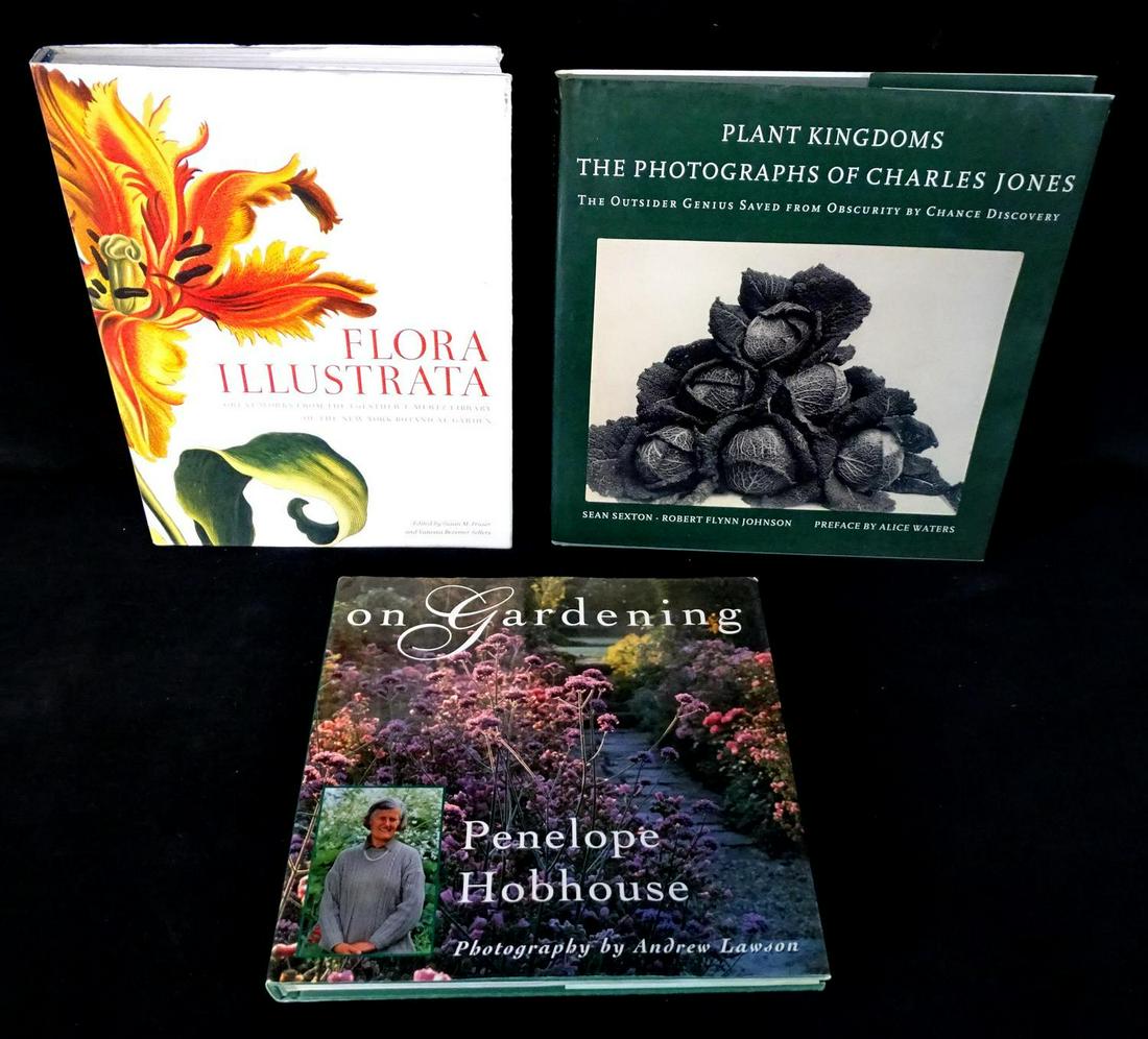 3 GARDEN BOOKS; FLORA ILLUSTRATA, PENELOPE HOBHOUSE,: 3 GARDEN BOOKS; FLORA ILLUSTRATA, PENELOPE HOBHOUSE, PLANT KINGDOM CHARLES JONES