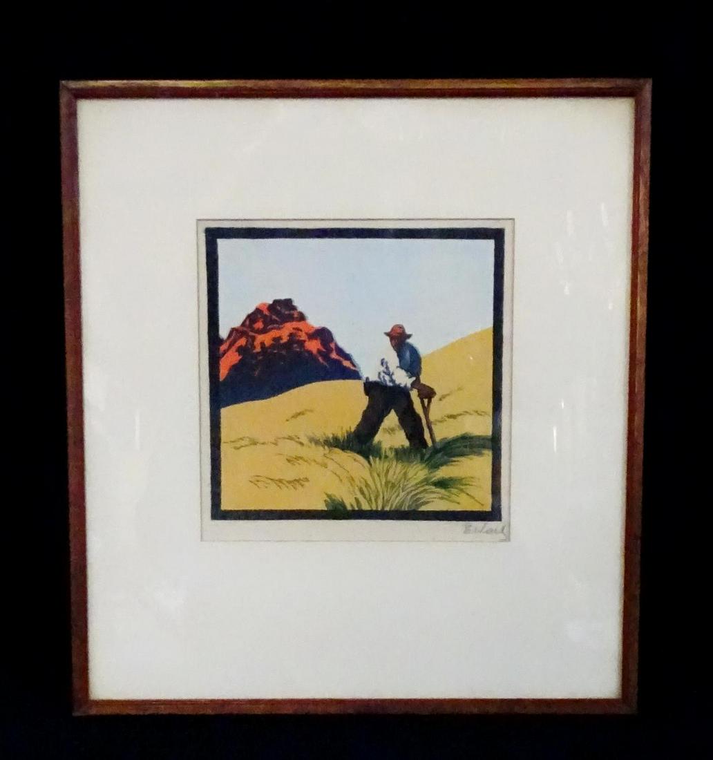 ERHARD SGN. PRINT "CLEARING THE FIELD": ERHARD SGN. PRINT "CLEARING THE FIELD" 6X6"