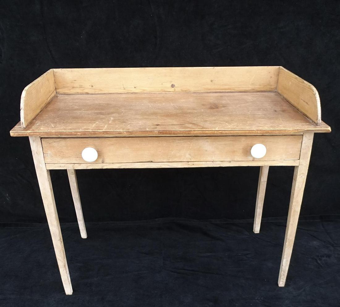 ENGLISH ONE DRAWER PINE DESK / TABLE: ENGLISH ONE DRAWER PINE DESK / TABLE 32"H 40.5"L 20"D