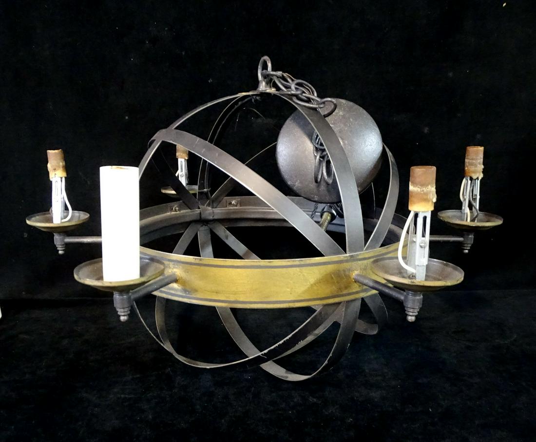 NIERMAN WEEKS 6 LIGHT ORB FIXTURE: NIERMAN WEEKS 6 LIGHT ORB FIXTURE 16"H 24" DIA.