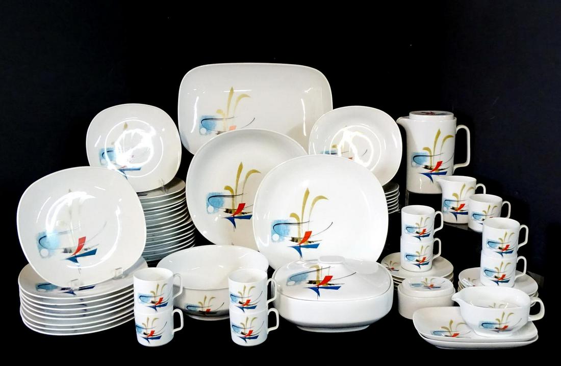 GEORGES BOYER RIMBAUD PATTERN LIMOGES PORCELAIN: GEORGES BOYER RIMBAUD PATTERN LIMOGES PORCELAIN DINNERWARE