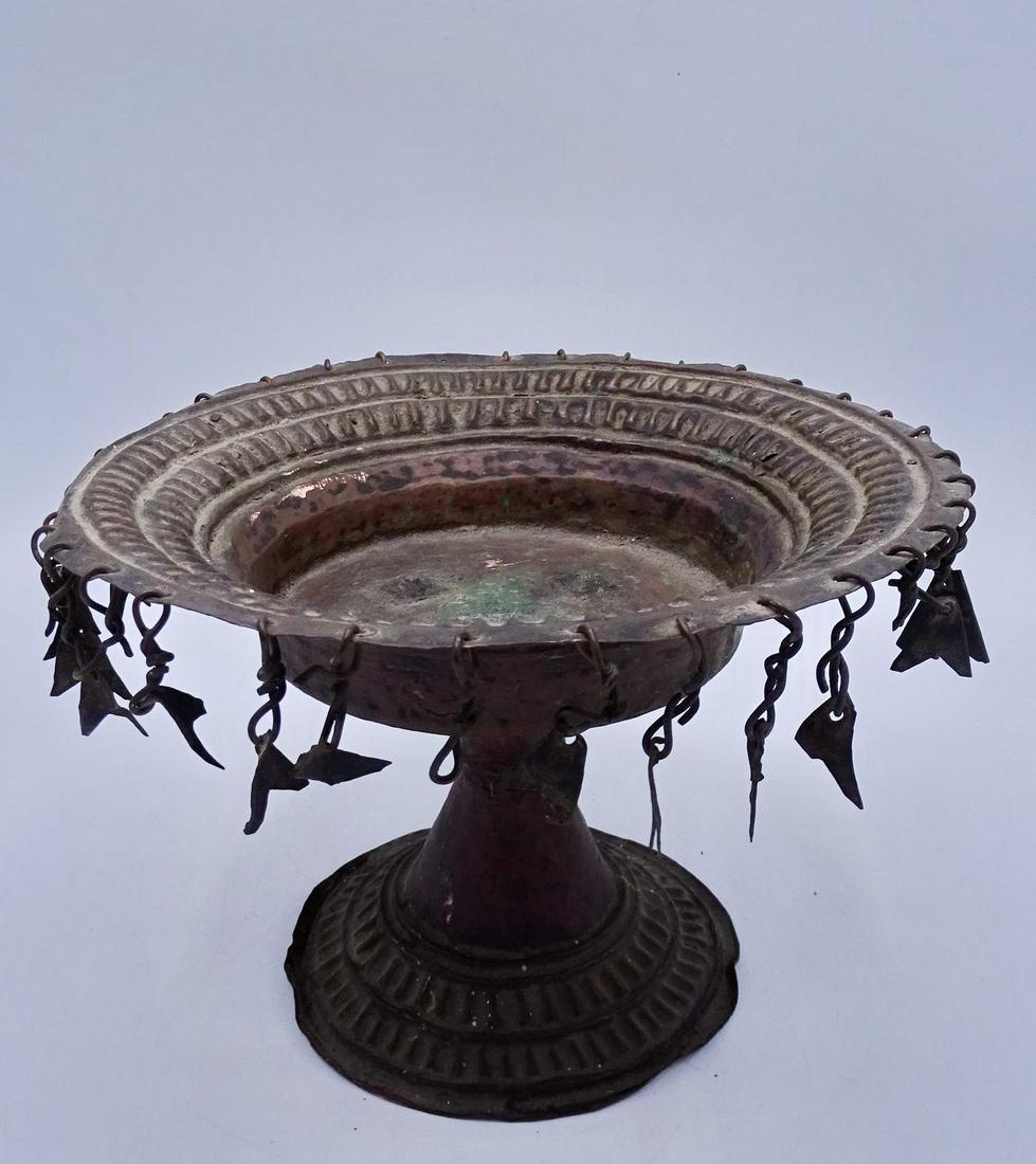 NEPALESE TAZZA: NEPALESE TAZZA 6.5"H 9.5" DIA.