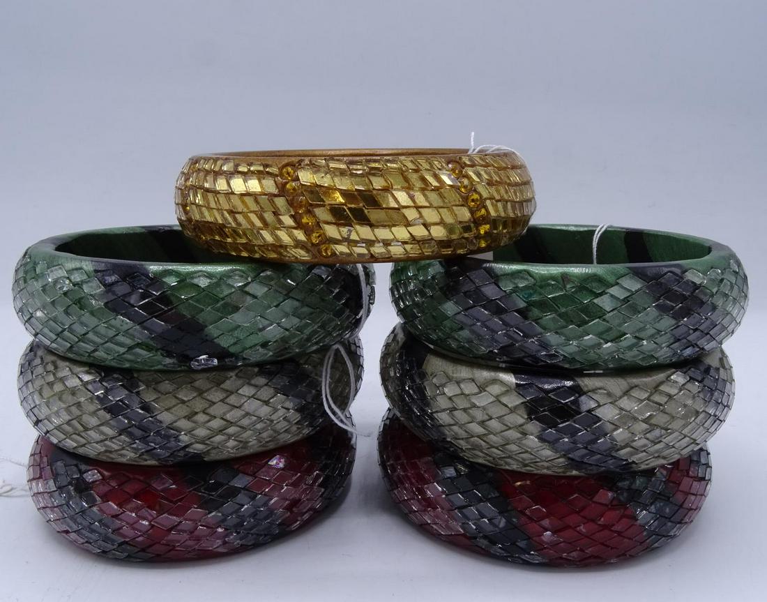 GROUP 7 SNAKESKIN BANGLES MADE FOR MONSOON INDIA: GROUP 7 SNAKESKIN BANGLES MADE FOR MONSOON INDIA GEOFFREY BEENE FOUNDATION