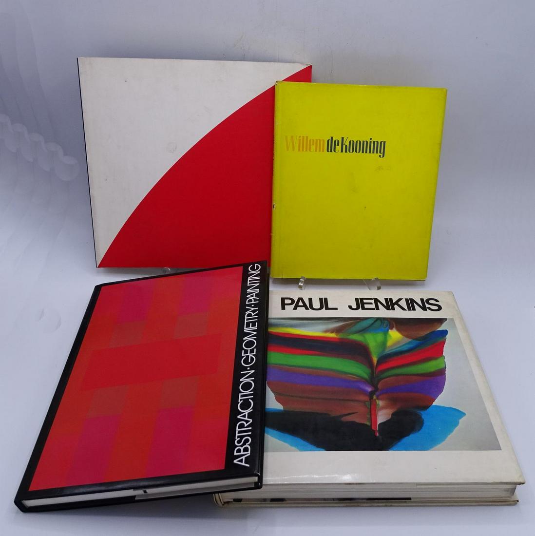 GROUP 4 ART BOOKS: PAUL JENKINS, WILLEM DE KOONING,: GROUP 4 ART BOOKS: PAUL JENKINS, WILLEM DE KOONING, ABSTRACTION GEOMETRY, ELLSWORTH KELLY