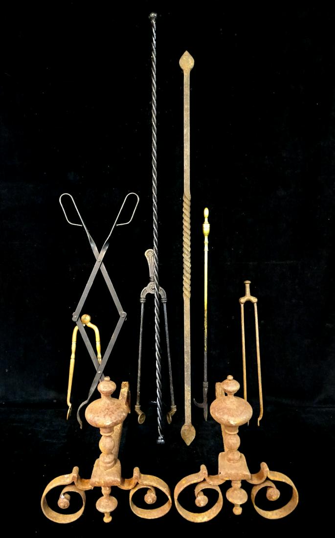 PR. ANDIRONS & FIREPLACE TOOLS: PR. ANDIRONS & FIREPLACE TOOLS