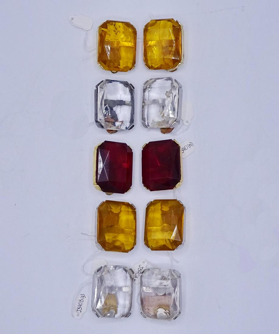 5 PR. CLIP EARRINGS SGN. MARLA (GEOFFREY BEENE: 5 PR. CLIP EARRINGS SGN. MARLA (GEOFFREY BEENE FOUNDATION)