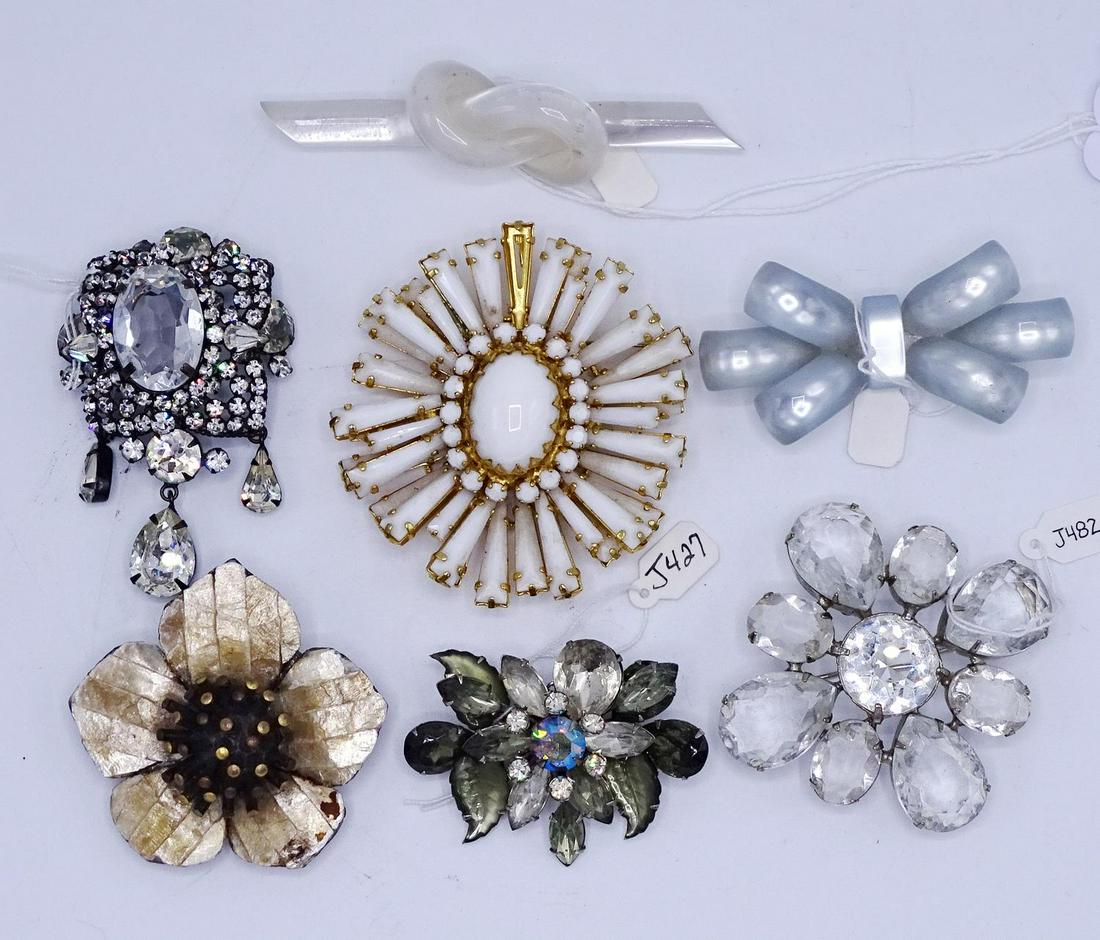 7 BROOCHES (ONE STONE MISSING) (GEOFFREY BEENE: 7 BROOCHES (ONE STONE MISSING) (GEOFFREY BEENE FOUNDATION)