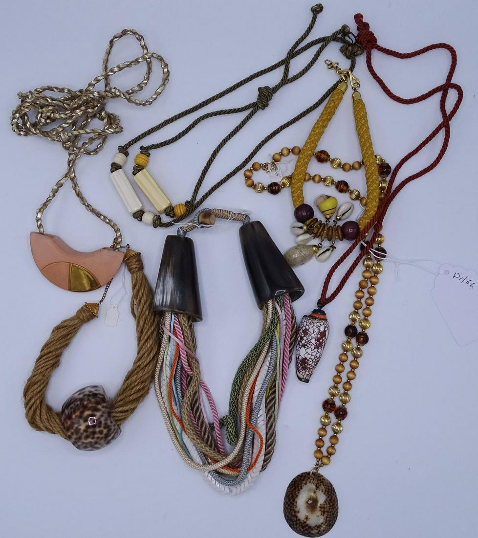 TRAY BONE & SHELL NECKLACES (GEOFFREY BEENE: TRAY BONE & SHELL NECKLACES (GEOFFREY BEENE FOUNDATION)