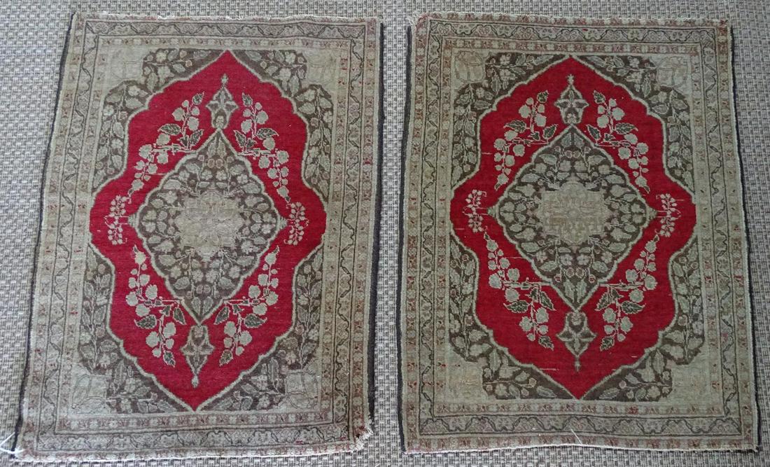 PR. ANTIQUE TABRIZ PRAYER RUGS 2: PR. ANTIQUE TABRIZ PRAYER RUGS 2' X 2'9"