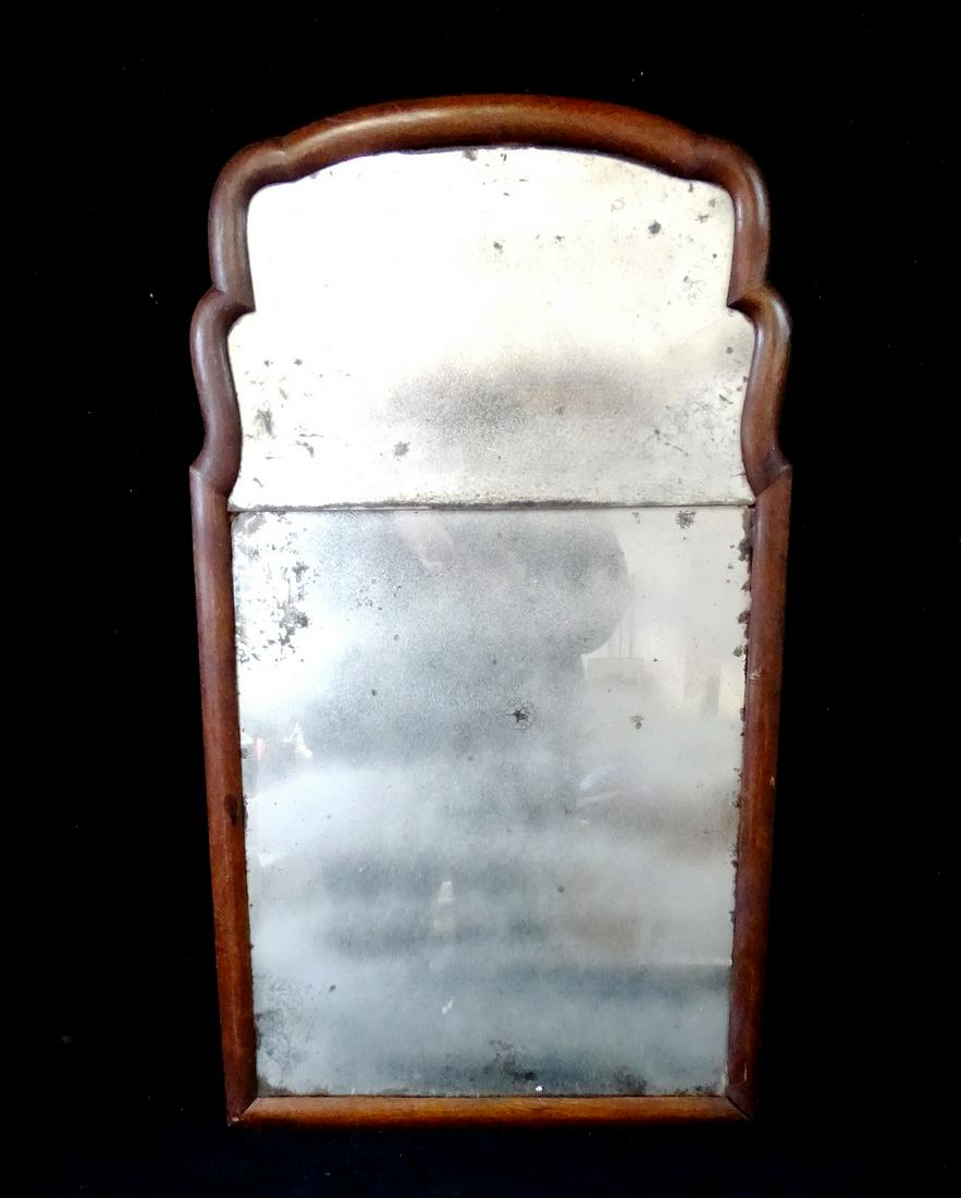 ANTIQUE MAHOGANY MIRROR 26X15": ANTIQUE MAHOGANY MIRROR 26X15"