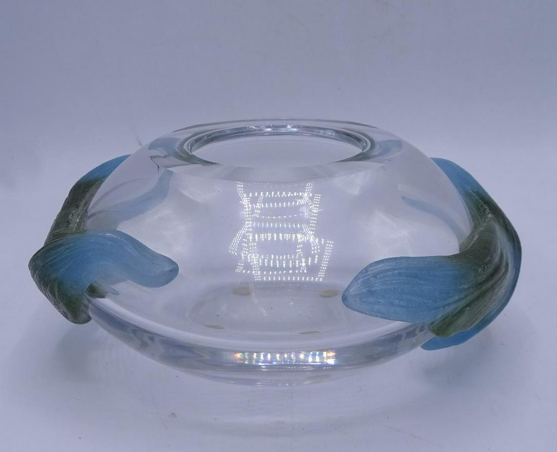 DAUM CRYSTAL FRANCE BOWL 4.5"H 8" DIA.: DAUM CRYSTAL FRANCE BOWL 4.5"H 8" DIA.