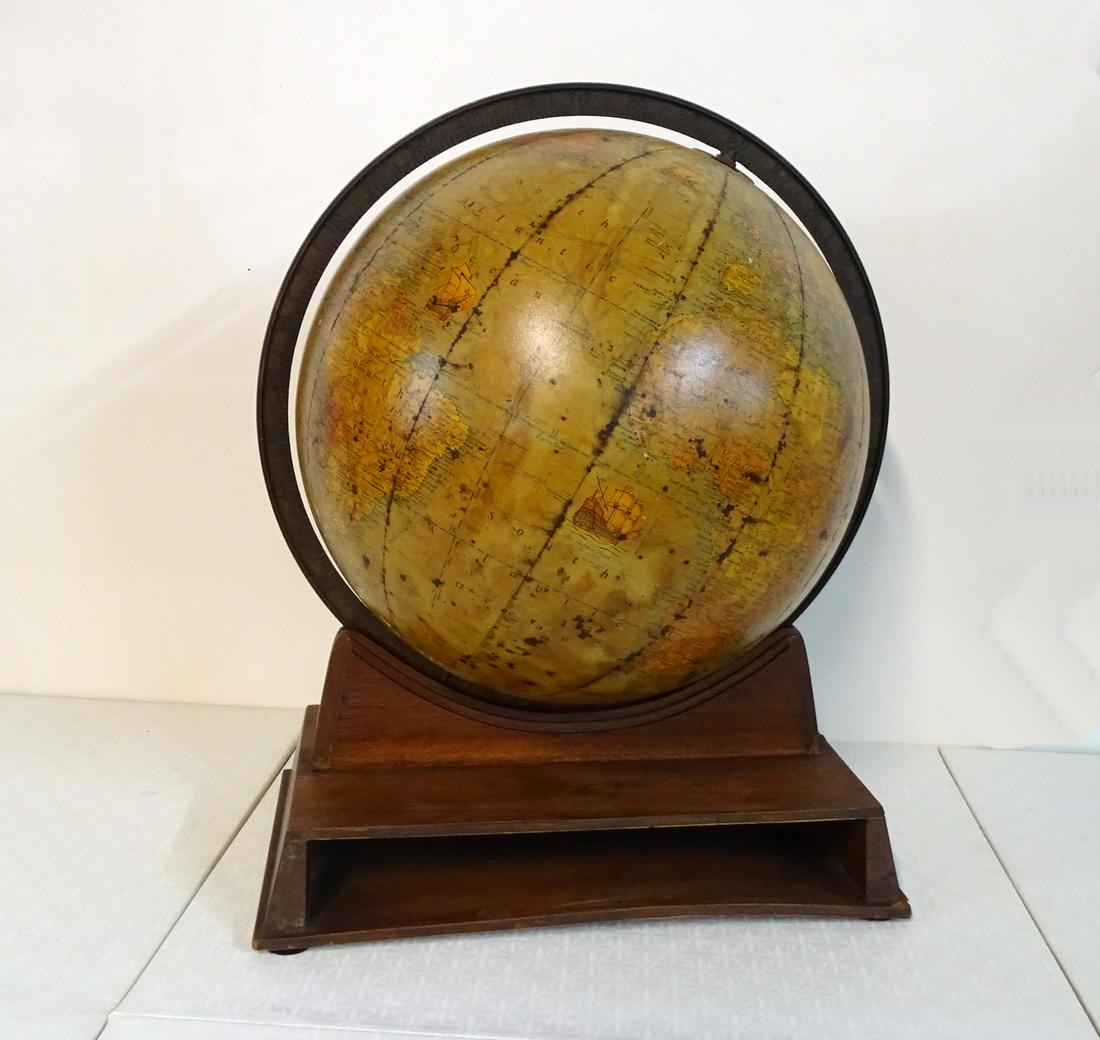 GLOBE ON STAND 17"H: GLOBE ON STAND 17"H