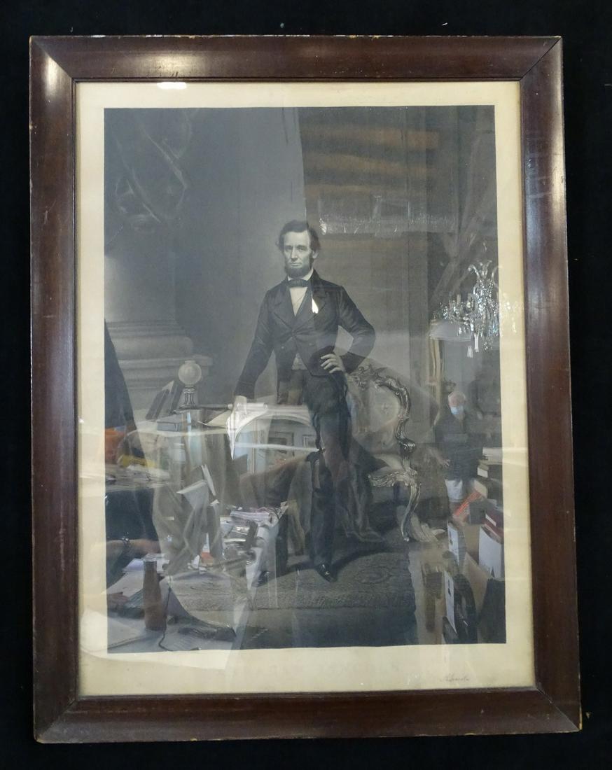 J.C. BUTRE PRINT ABRAHAM LINCOLN 33X25": J.C. BUTRE PRINT ABRAHAM LINCOLN 33X25"