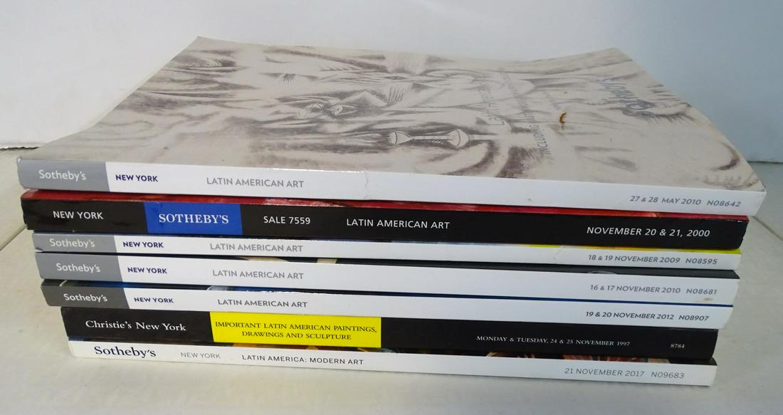 7 AUCTION CATALOGUES LATIN AMERICAN ART: 7 AUCTION CATALOGUES LATIN AMERICAN ART
