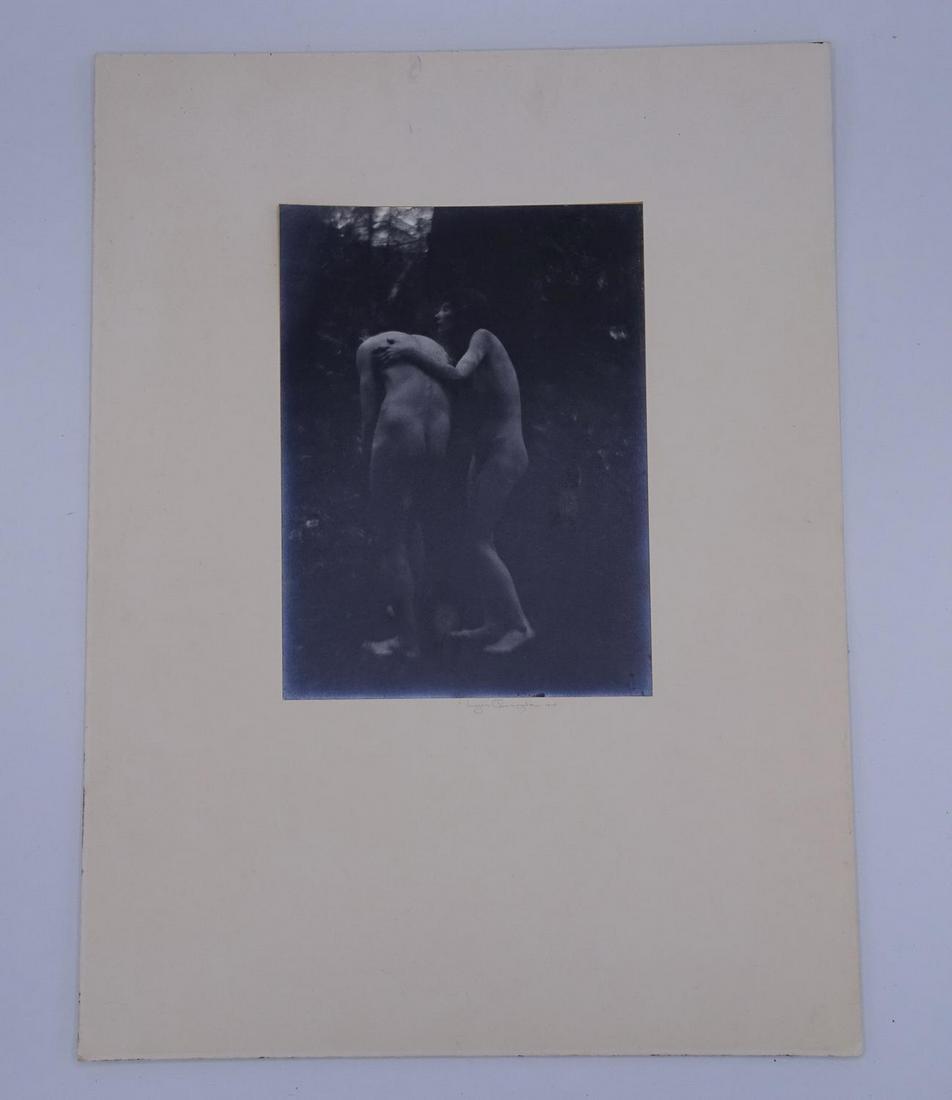 IMOGEN CUNNINGHAM MOUNTED PHOTOGRAPH "EVE REPENTANT": IMOGEN CUNNINGHAM MOUNTED PHOTOGRAPH "EVE REPENTANT" 10X8"