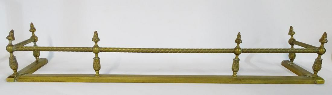 BRONZE SPIRAL TWIST FIRE FENDER 10"H 50"L 14"D: BRONZE SPIRAL TWIST FIRE FENDER 10"H 50"L 14"D