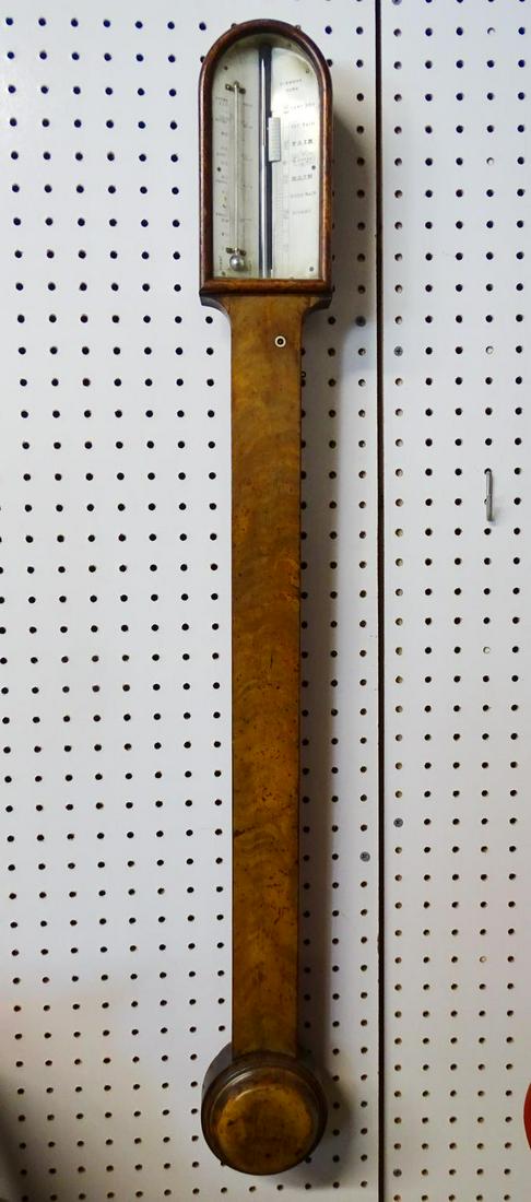 ANTIQUE ENGLISH T. COOKE STICK BAROMETER 35"L: ANTIQUE ENGLISH T. COOKE STICK BAROMETER 35"L