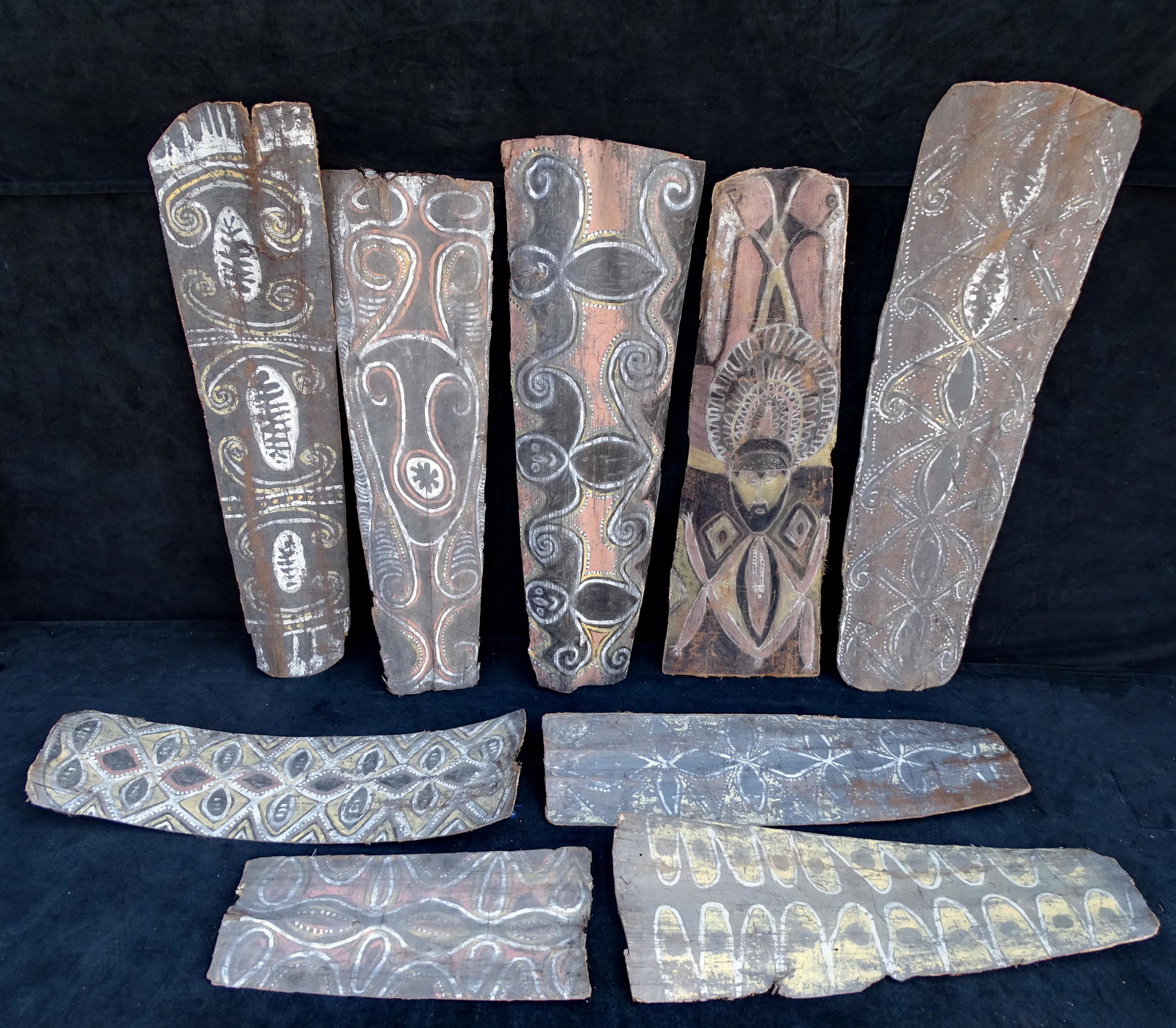 MAORI PAINTED CEILING TILES 51"L LARGEST: MAORI PAINTED CEILING TILES 51"L LARGEST