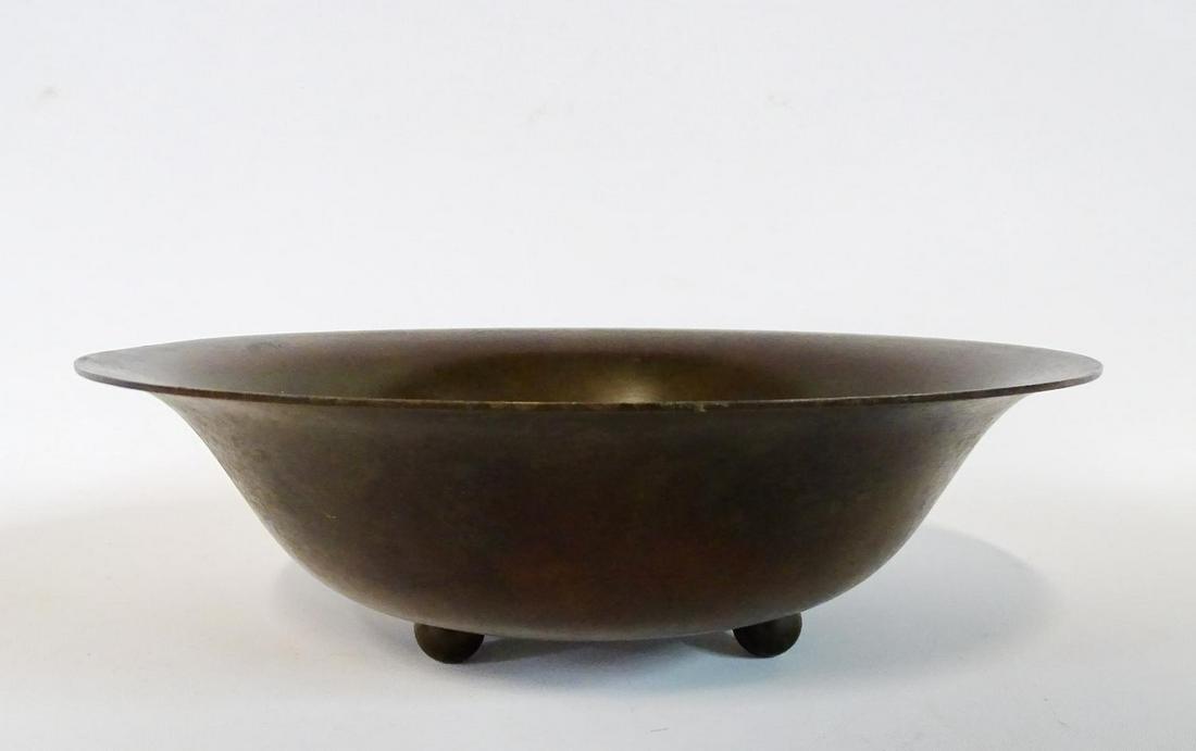 CARL SORENSEN BRONZE BOWL 3"H 10" DIA.: CARL SORENSEN BRONZE BOWL 3"H 10" DIA.