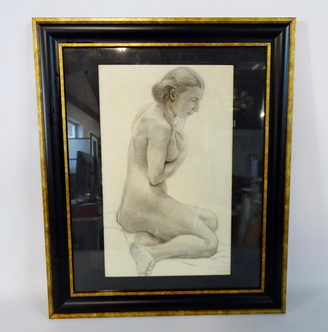 RAPHAEL SOYER SGN. GRAPHITE ON PAPER NUDE 17X10": RAPHAEL SOYER SGN. GRAPHITE ON PAPER NUDE 17X10"