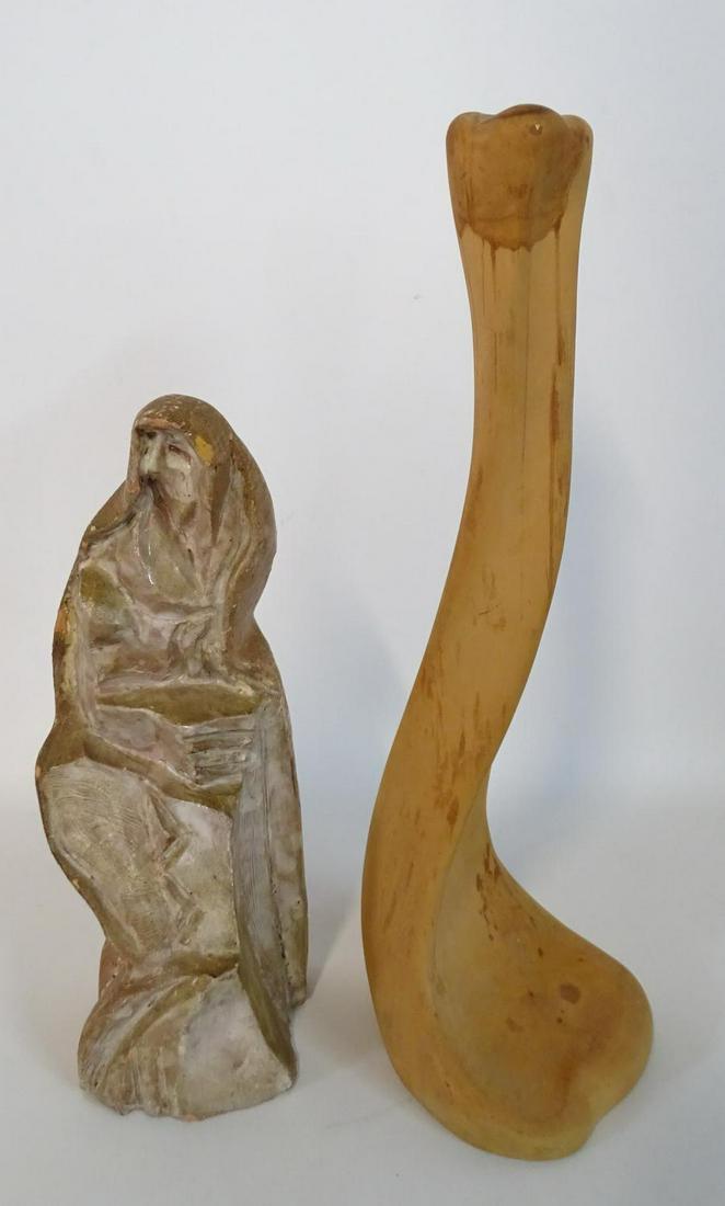 ELSA PERETTI POTTERY VASE, FALLICO 47 TERRACOTTA: ELSA PERETTI POTTERY VASE, FALLICO 47 TERRACOTTA FIGURE 13.5" TALL