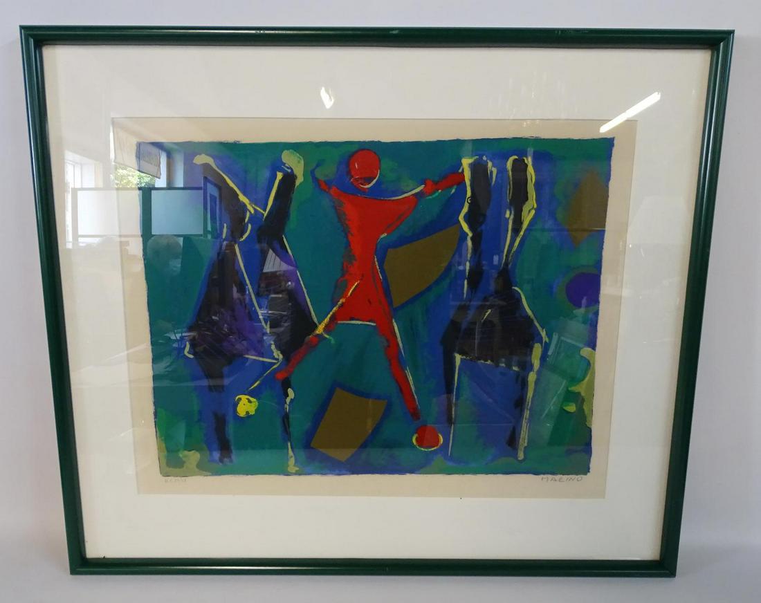 MARINO MARINI ABSTRACT LITHOGRAPH, IMAGE SIZE: 17X22": MARINO MARINI ABSTRACT LITHOGRAPH, IMAGE SIZE: 17X22"