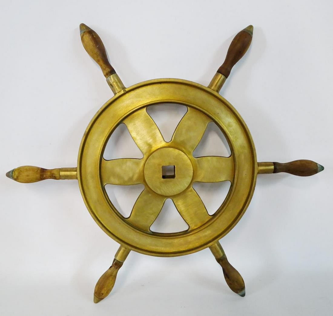 BRONZE SHIPS WHEEL 25" DIA.: BRONZE SHIPS WHEEL 25" DIA.