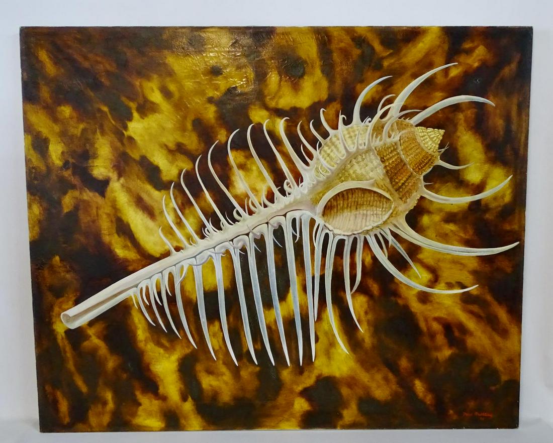 FORD RUTHLING SGN. OIL ON CANVAS COMB OF VENUS ON: FORD RUTHLING SGN. OIL ON CANVAS COMB OF VENUS ON TORTOISE SHELL '70 36X44"