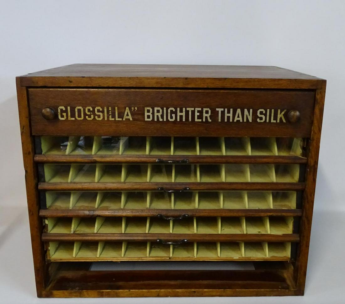 VINTAGE SPOOL CABINET 20.5"H 25"W 19.75"D: VINTAGE SPOOL CABINET 20.5"H 25"W 19.75"D