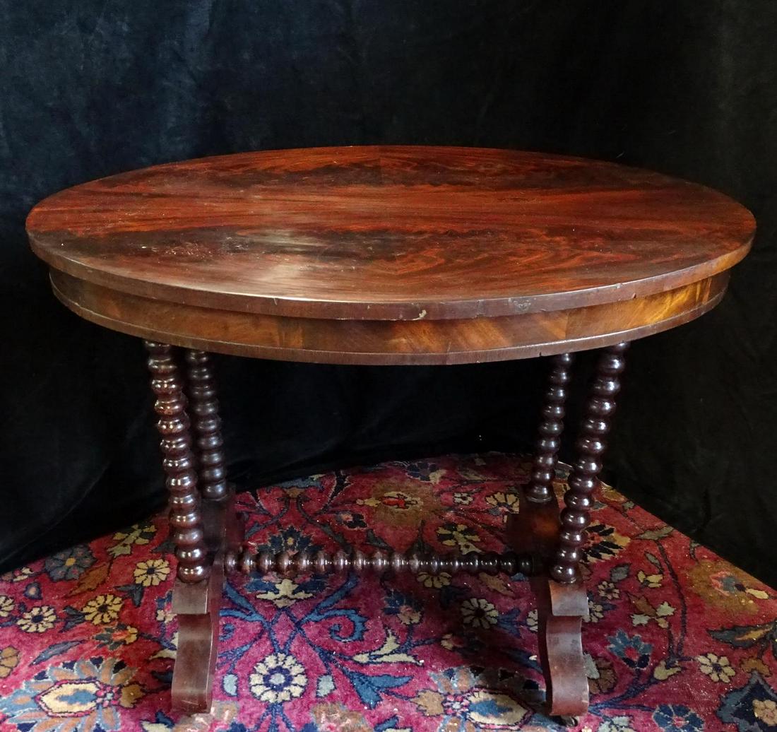 AMERICAN CLASSICAL OVAL TABLE C. 1840 ATTRIB. TO MEEKS: AMERICAN CLASSICAL OVAL TABLE C. 1840 ATTRIB. TO MEEKS 28"H 34"L 24"D