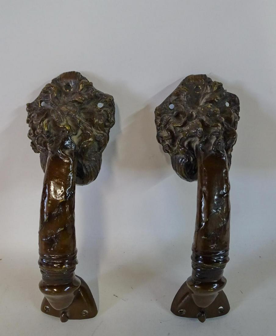 PR. EROTIC BRONZE DOOR HANDLES SGN. MOREAU: PR. EROTIC BRONZE DOOR HANDLES SGN. MOREAU