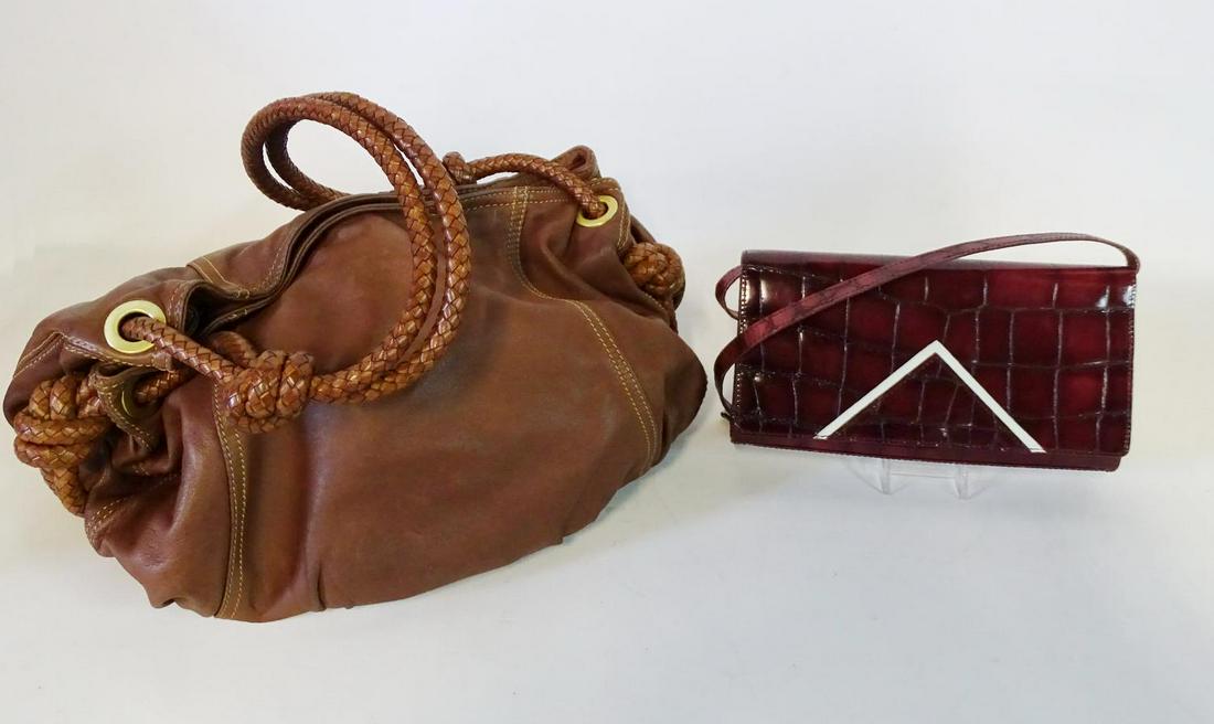 2 LADIES HANDBAGS DKNY & ERIC JAVITZ: 2 LADIES HANDBAGS DKNY & ERIC JAVITZ