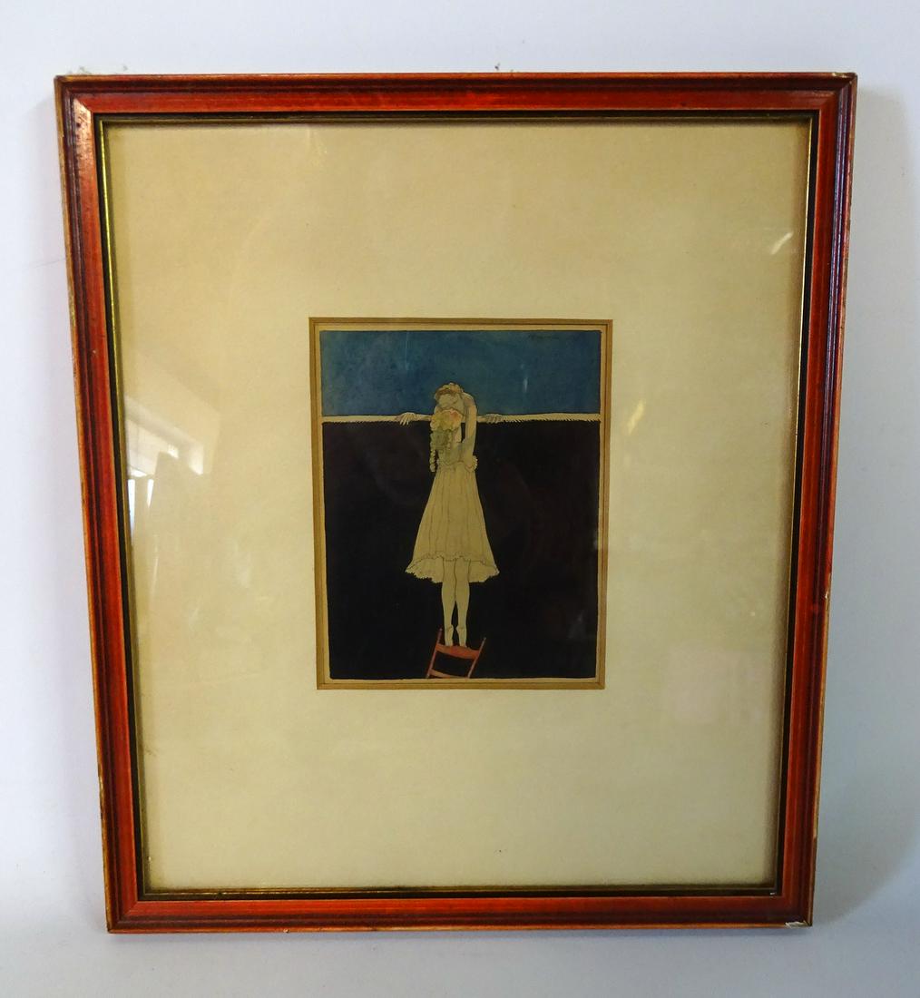 ROCKWELL KENT WORK ON PAPER 2 LOVERS SGN. HOGARTH JR.: ROCKWELL KENT WORK ON PAPER 2 LOVERS SGN. HOGARTH JR. 4X5"