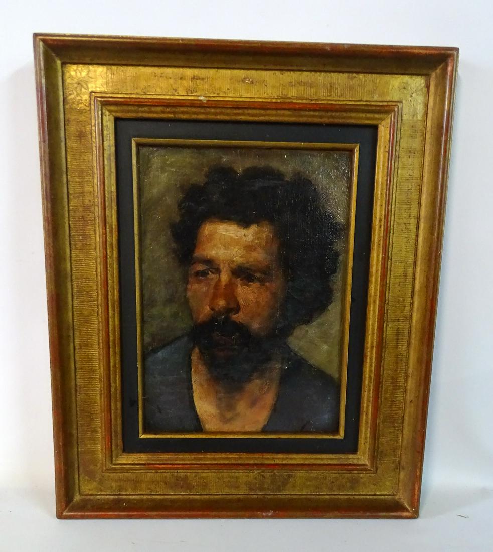 OIL ON CANVAS PORTRAIT OF A MAN WITH BEARD 13X10" NOT: OIL ON CANVAS PORTRAIT OF A MAN WITH BEARD 13X10" NOT SIGNED