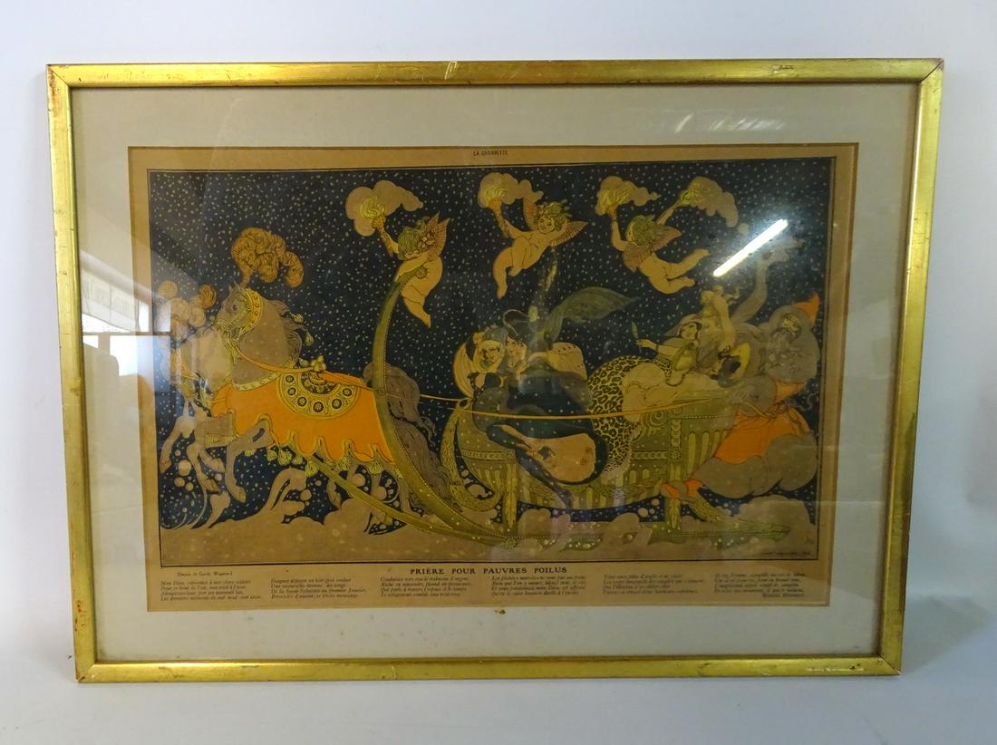 GERDA WEGENER PRINT LA BAIONETTE 1916 9.5X16.25": GERDA WEGENER PRINT LA BAIONETTE 1916 9.5X16.25"