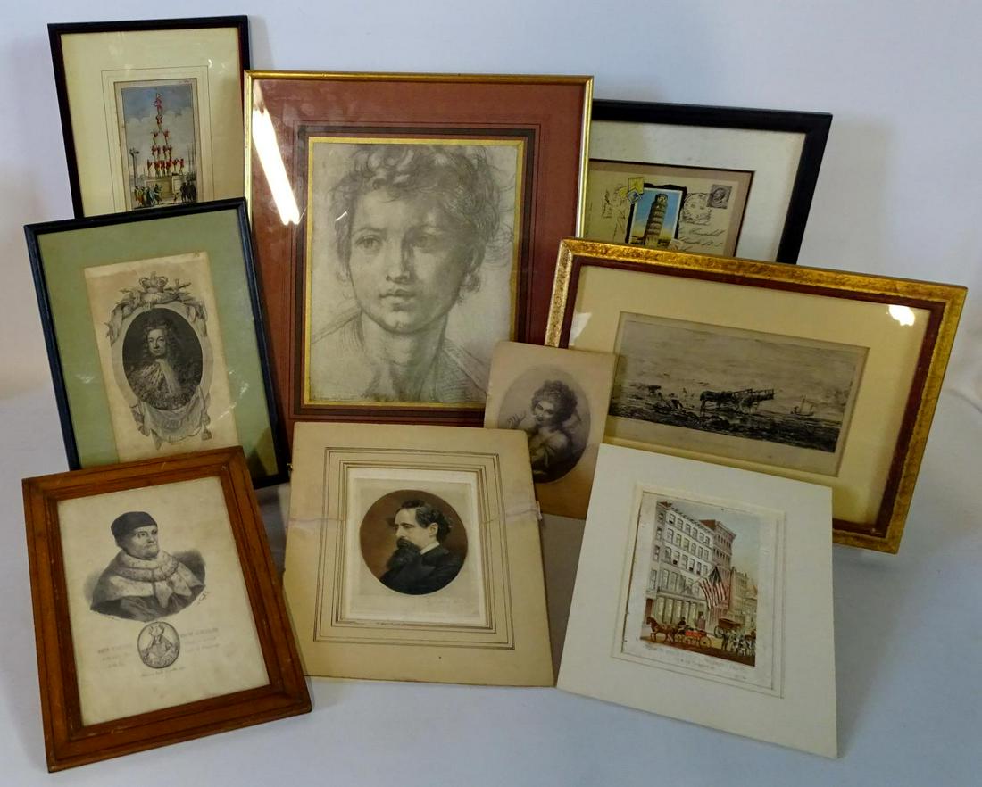 GROUP 9 PRINTS INC. 1 SGN. SIDNEY HUNT 15.5" X 13": GROUP 9 PRINTS INC. 1 SGN. SIDNEY HUNT 15.5" X 13" LARGEST