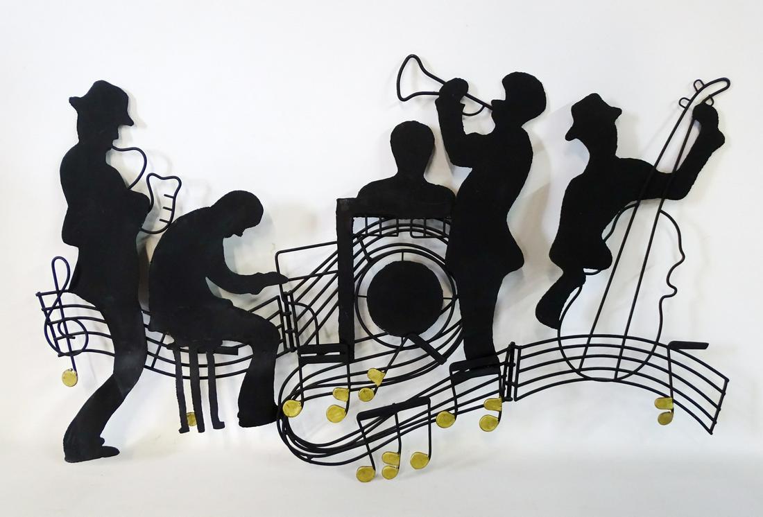 IRON JAZZ QUARTET WALL SCULPTURE (1 of 7)