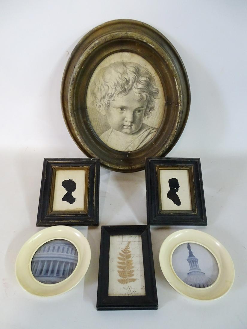 6 PCS. ART INC. 2 SILHOUETTES LARGEST 15X12" (1 of 7)