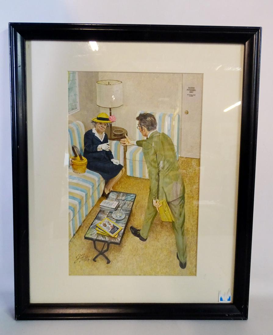 JOHN FALTER SGN. WATERCOLOR ILLUSTRATION 15X10" (1 of 6)