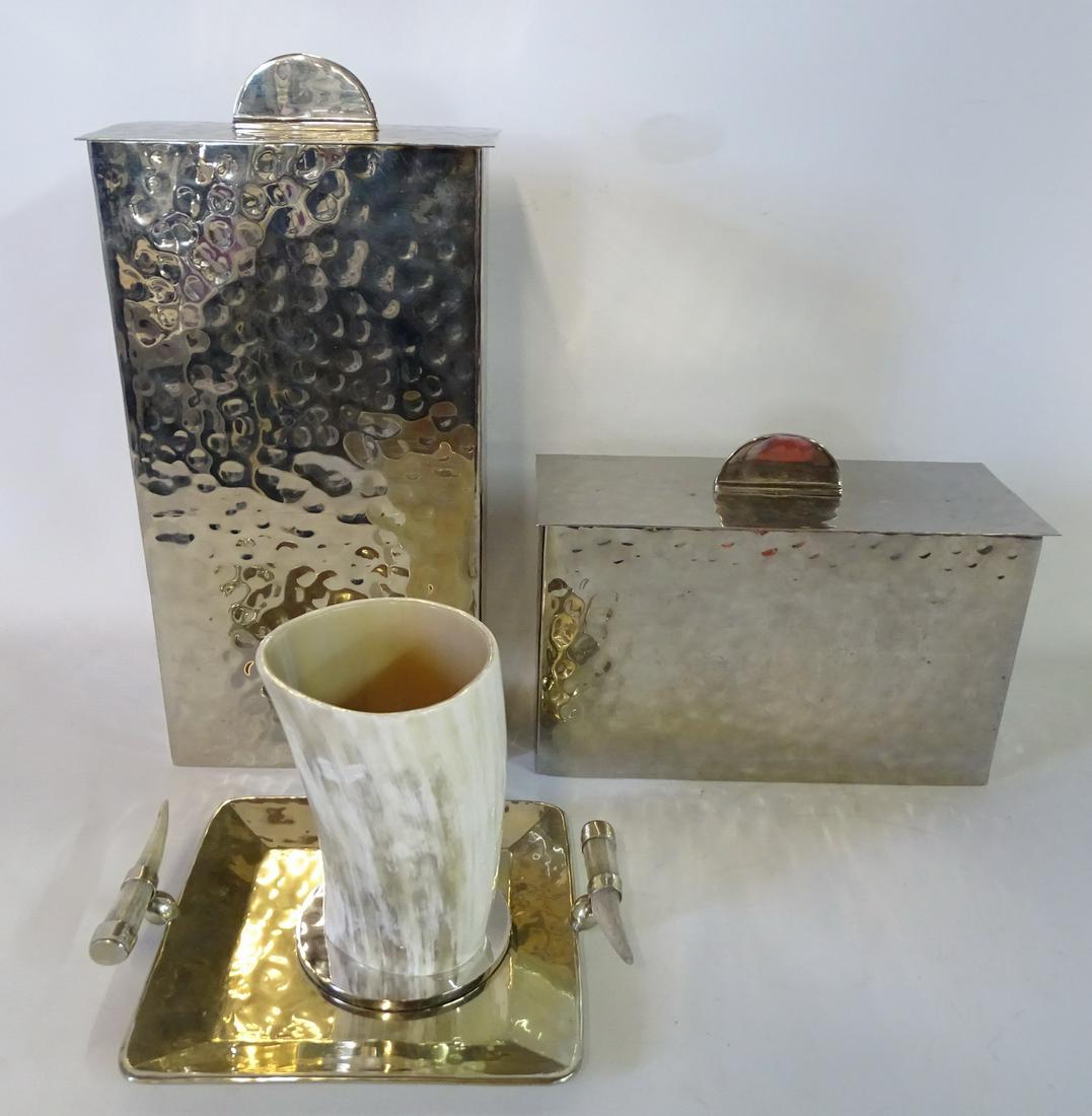 LOT 4 ACCESSORIES INC. HORN HANDLE TRAY 14.5" TALLEST (1 of 1)