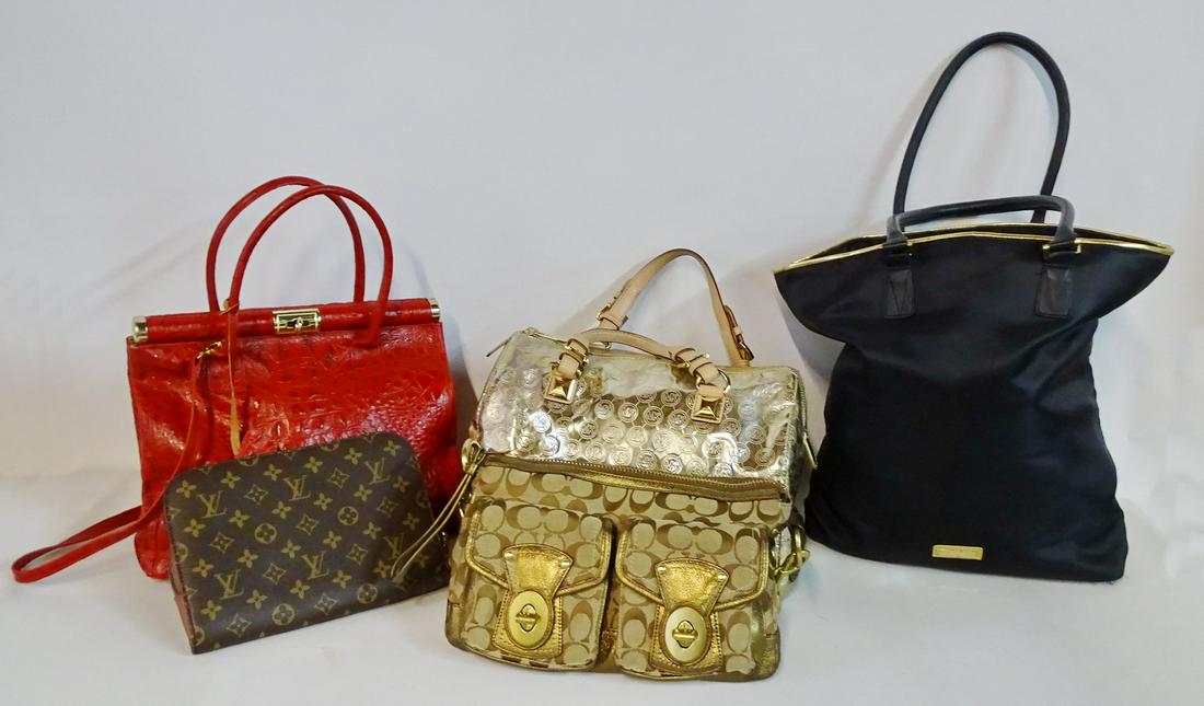 LOT 5 HANDBAGS INC. ITALIAN RED LEATHER & COACH (1 of 7)