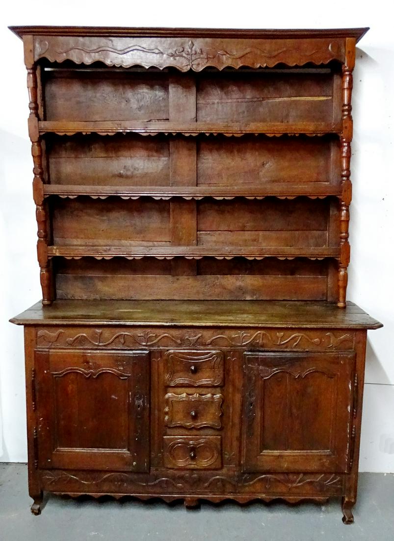 18TH C. FRENCH VAISSELIER 82"H 61"L 19.5"D: 18TH C. FRENCH VAISSELIER 82"H 61"L 19.5"D